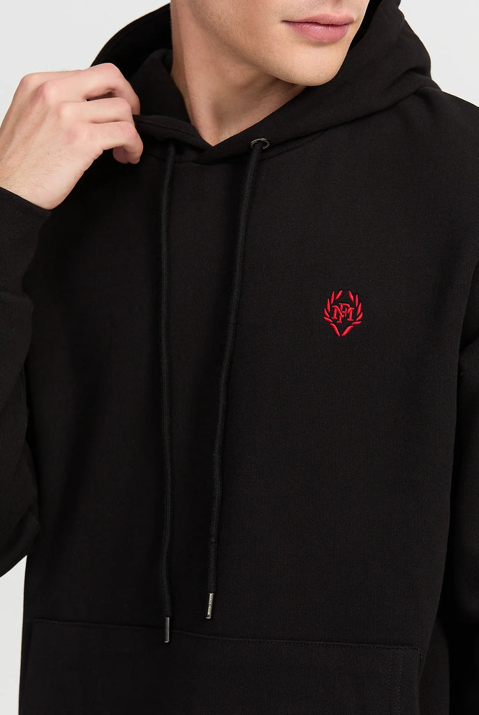 Marco Frank - Charles: Sweat Capuche Avec Logo Emblématique - Noir