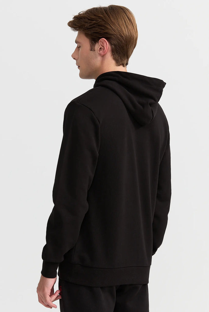 Marco Frank - Charles: Sweat Capuche Avec Logo Emblématique - Noir