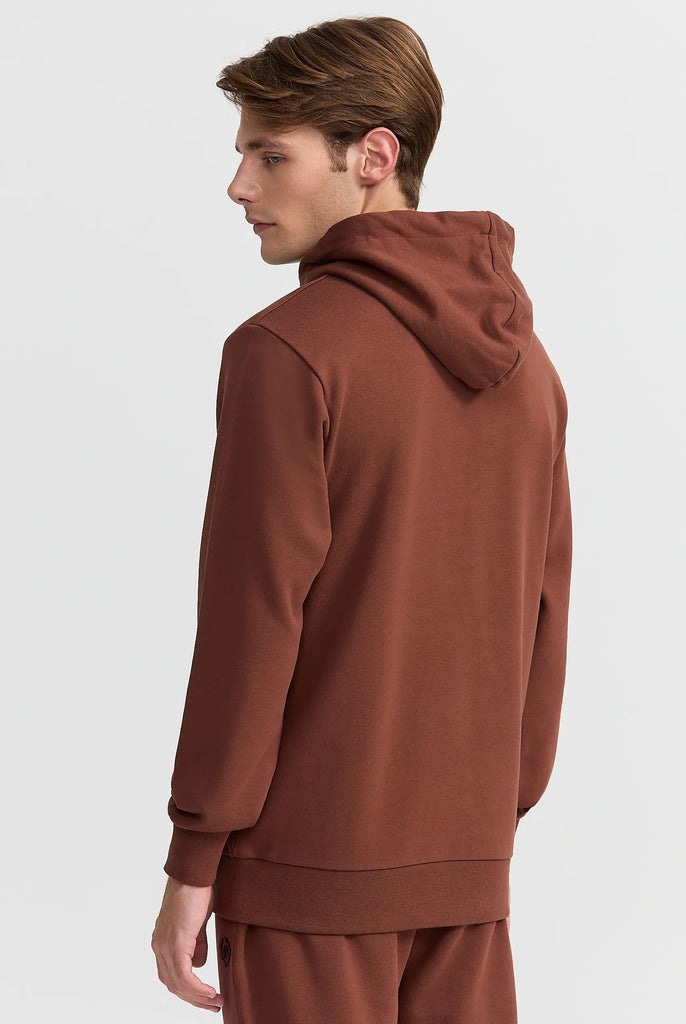 Marco Frank - Charles: Sweat Capuche Avec Logo Emblématique - Brun