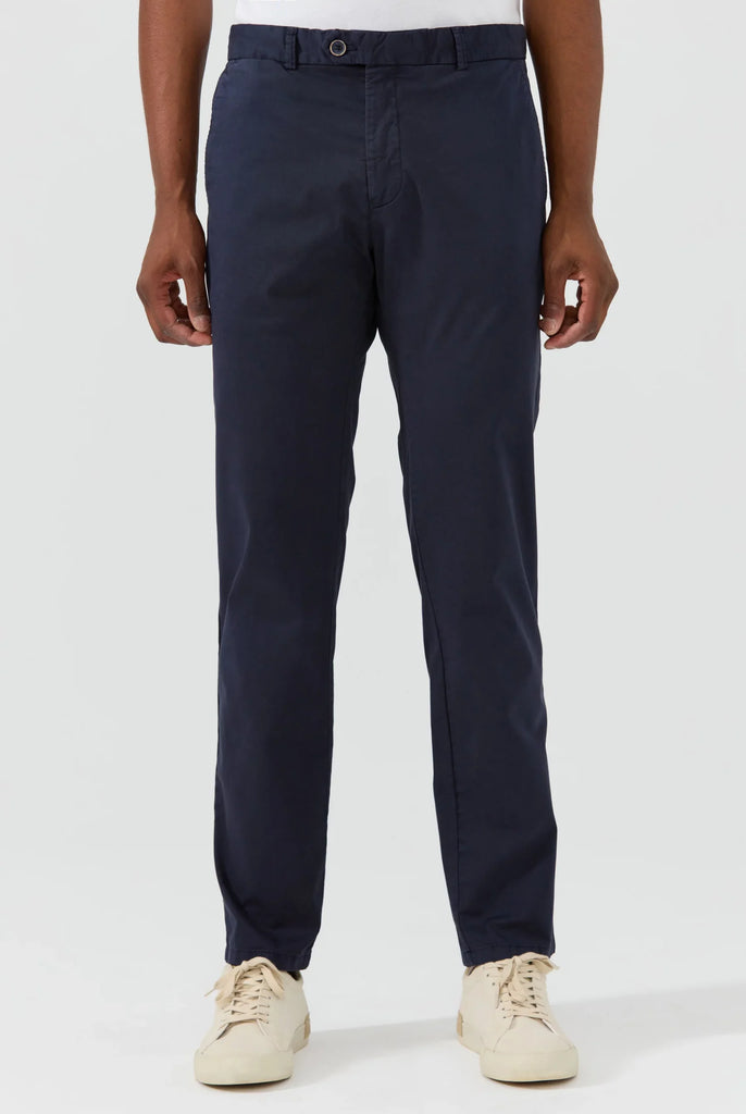 Marco Frank - Harvey: Chino Regular Fit En Coton Stretch , Bleu Marine