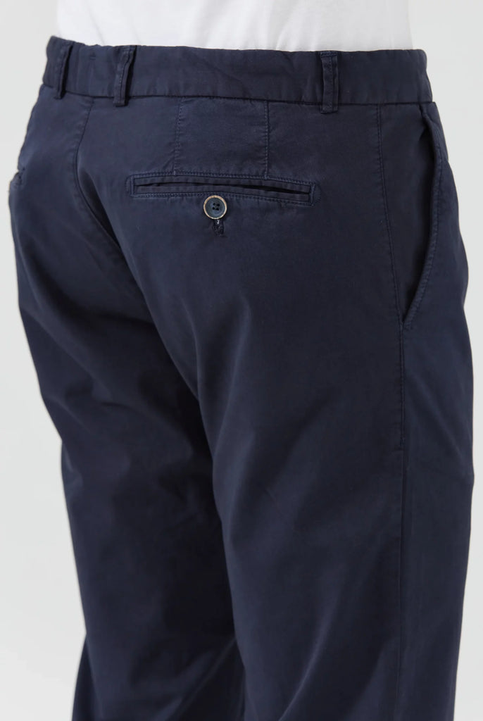 Marco Frank - Harvey: Chino Regular Fit En Coton Stretch , Bleu Marine