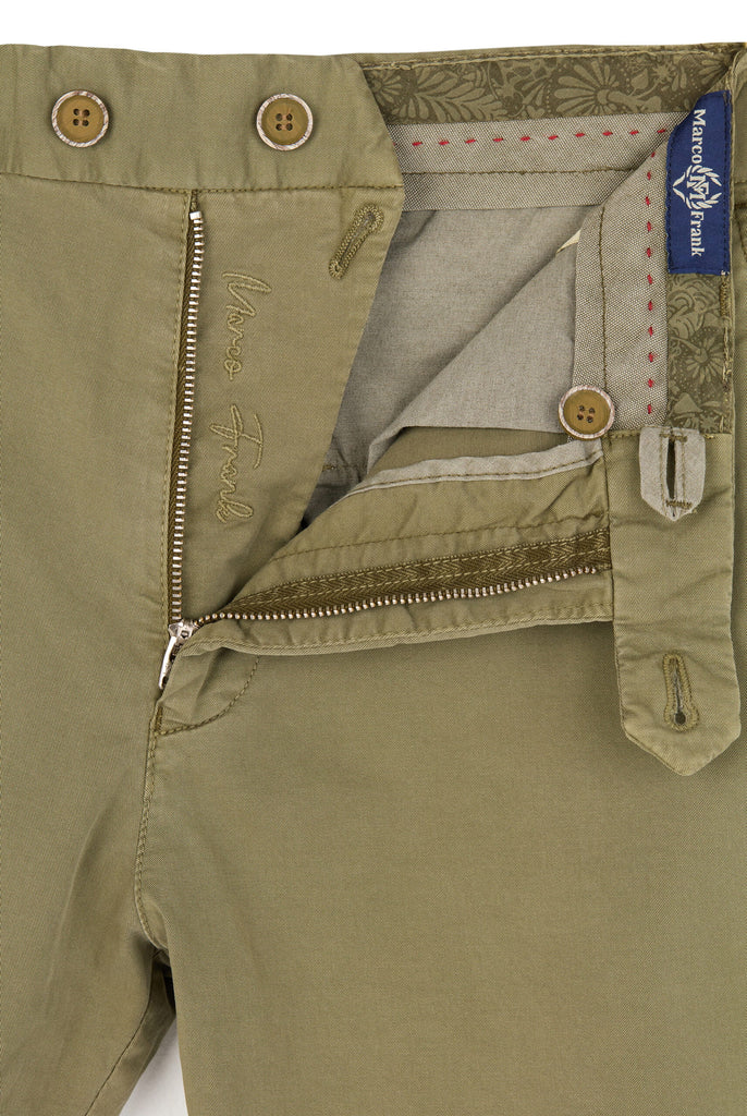 Marco Frank - Harvey: Chino Regular Fit En Coton Stretch , Kaki