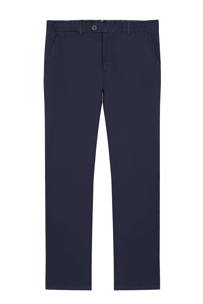 Marco Frank - Harvey: Chino Regular Fit En Coton Stretch , Bleu Marine