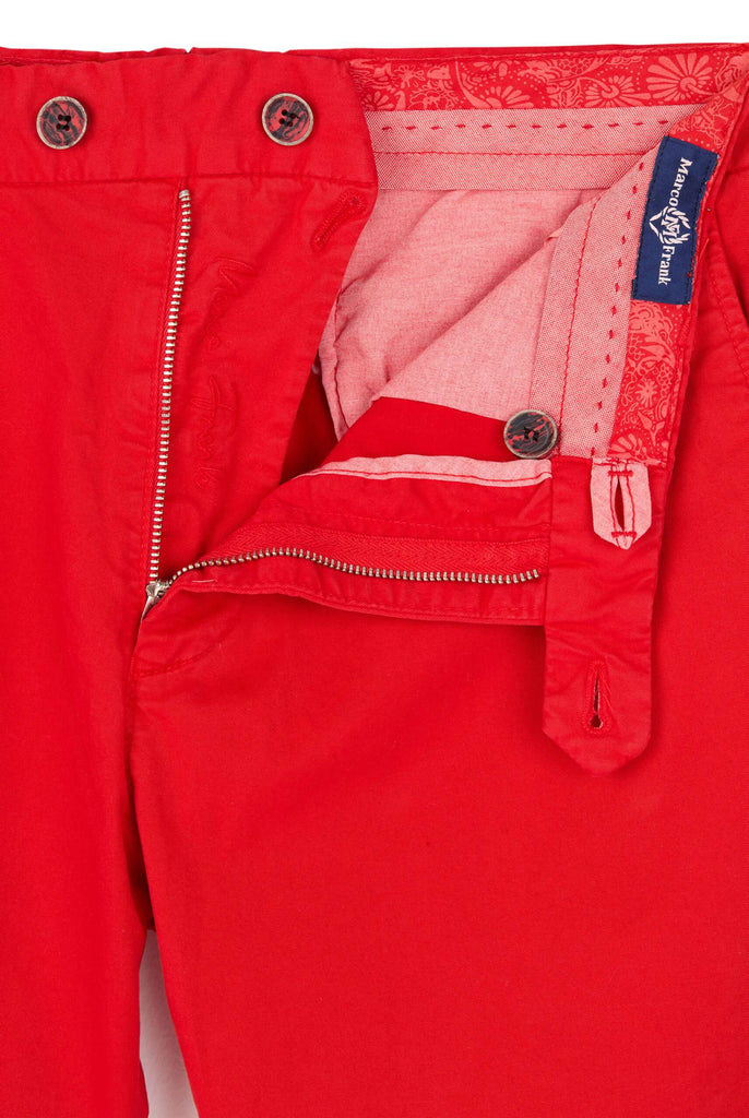 Marco Frank - Harvey: Chino Regular Fit En Coton Stretch , Rouge