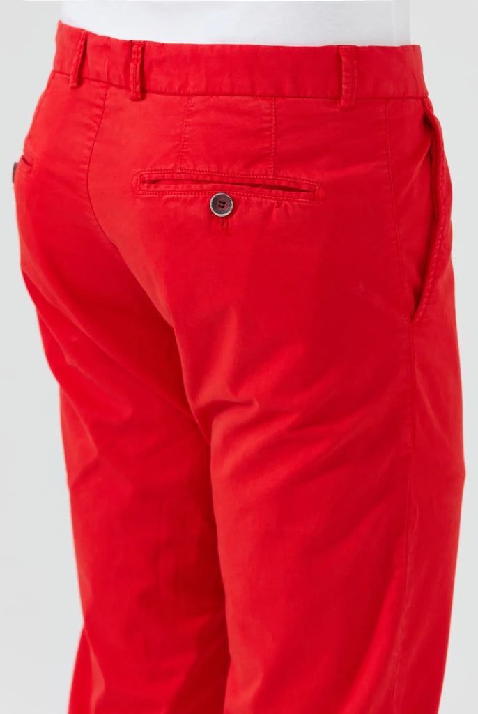 Marco Frank - Harvey: Chino Regular Fit En Coton Stretch , Rouge