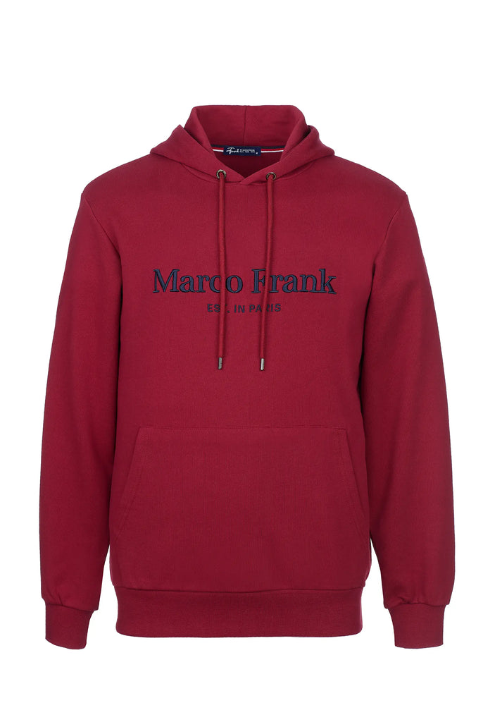 Marco Frank - Corbin Sweat Capuche Avec Logo Brodé - Rouge