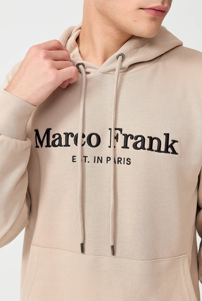 Marco Frank - Corbin Sweat Capuche Avec Logo Brodé - Beige