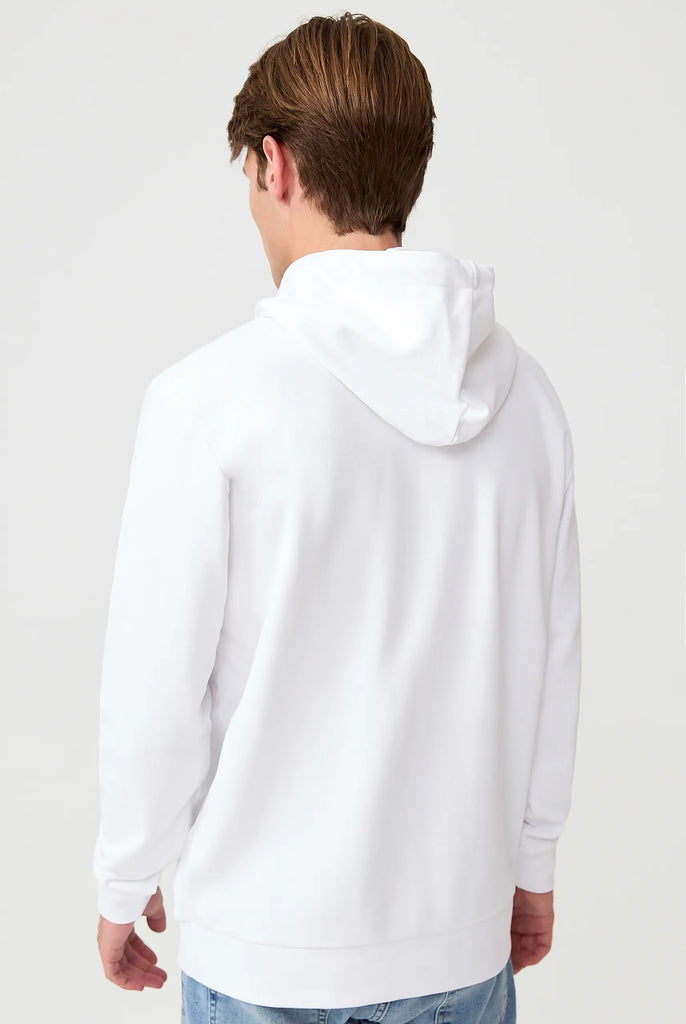 Marco Frank - Corbin Sweat Capuche Avec Logo Brodé - Blanc