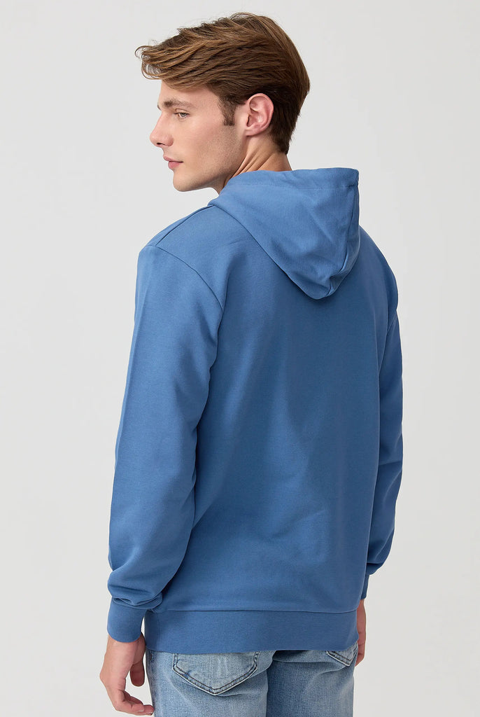 Marco Frank - Corbin Sweat Capuche Avec Logo Brodé - Indigo