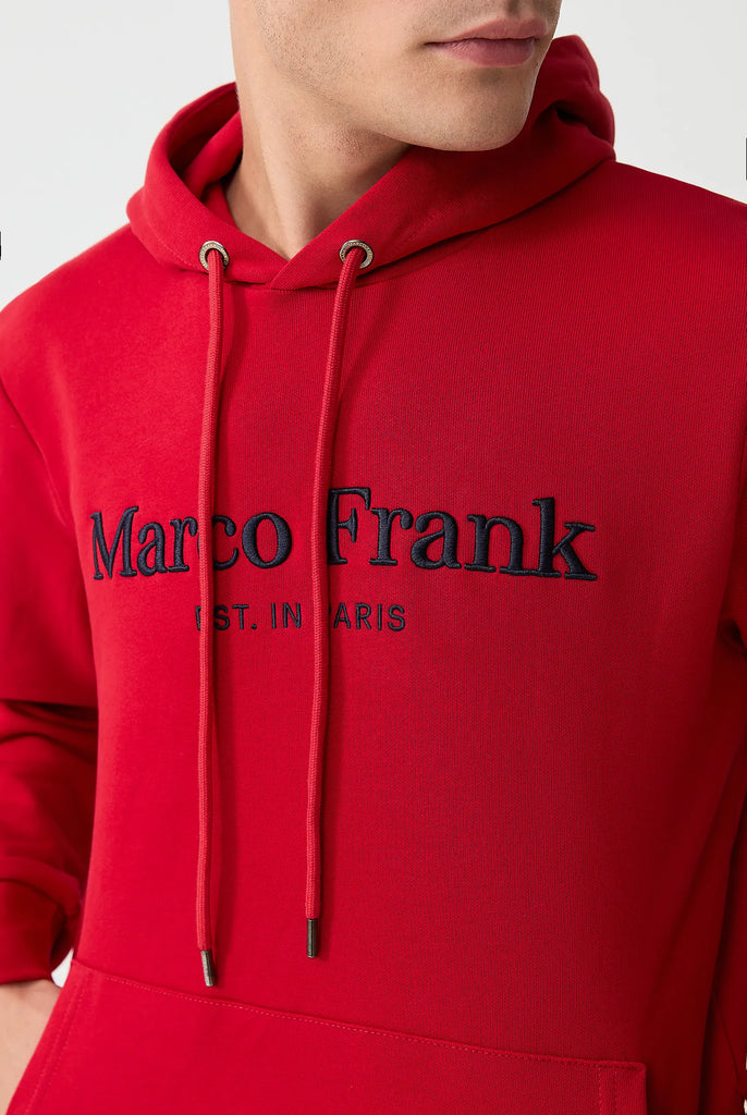 Marco Frank - Corbin Sweat Capuche Avec Logo Brodé - Rouge