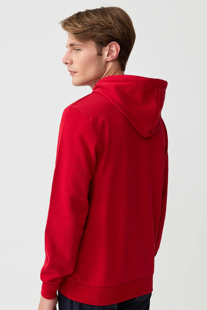 Marco Frank - Corbin Sweat Capuche Avec Logo Brodé - Rouge