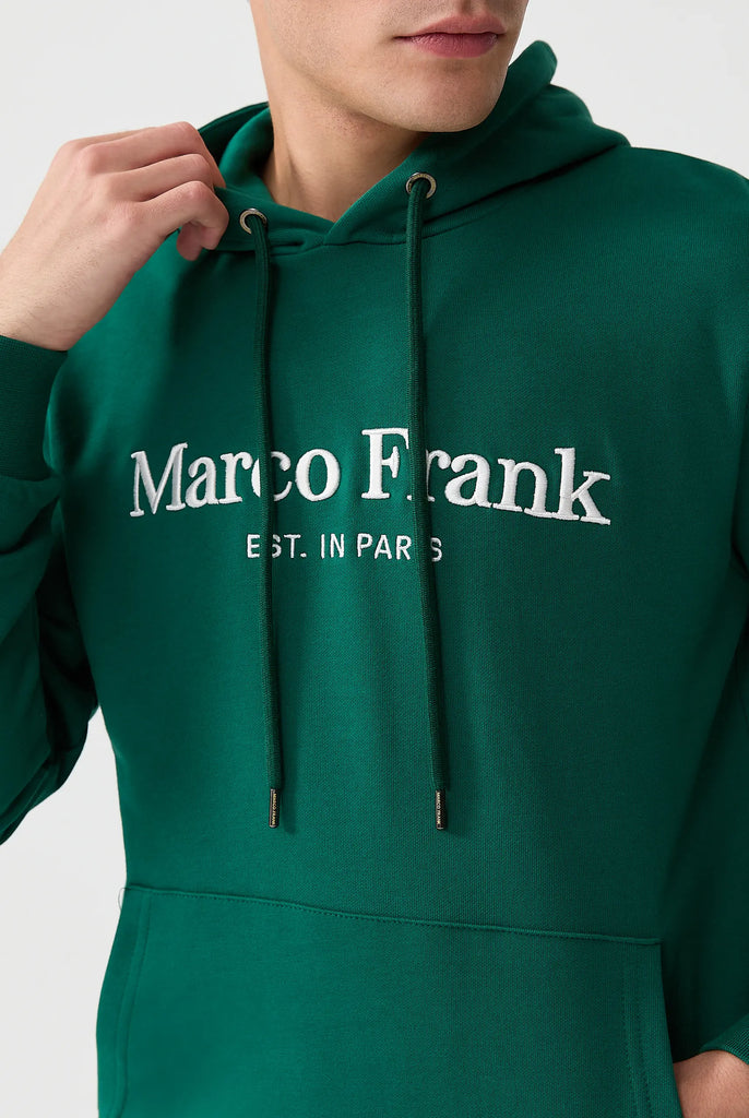 Marco Frank - Corbin Sweat Capuche Avec Logo Brodé - Green