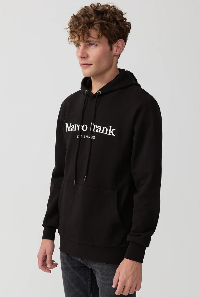 Marco Frank - Corbin Sweat Capuche Avec Logo Brodé -  Noir