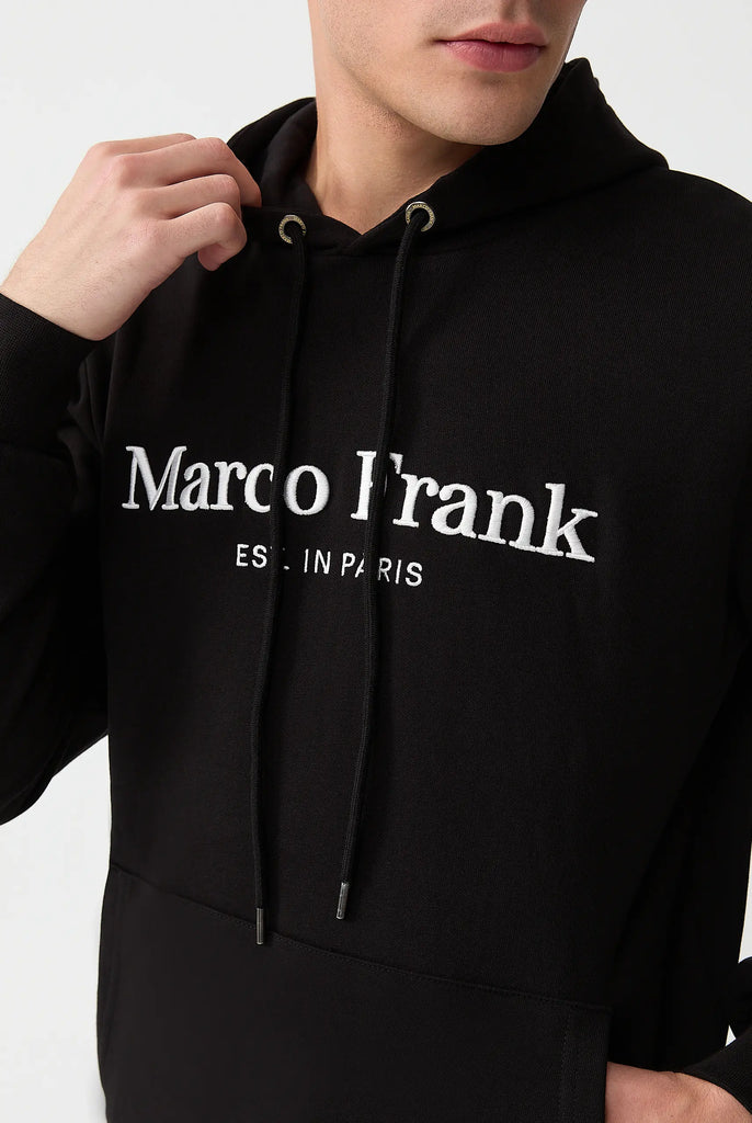 Marco Frank - Corbin Sweat Capuche Avec Logo Brodé -  Noir