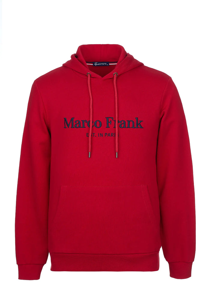 Marco Frank - Corbin Sweat Capuche Avec Logo Brodé - Rouge