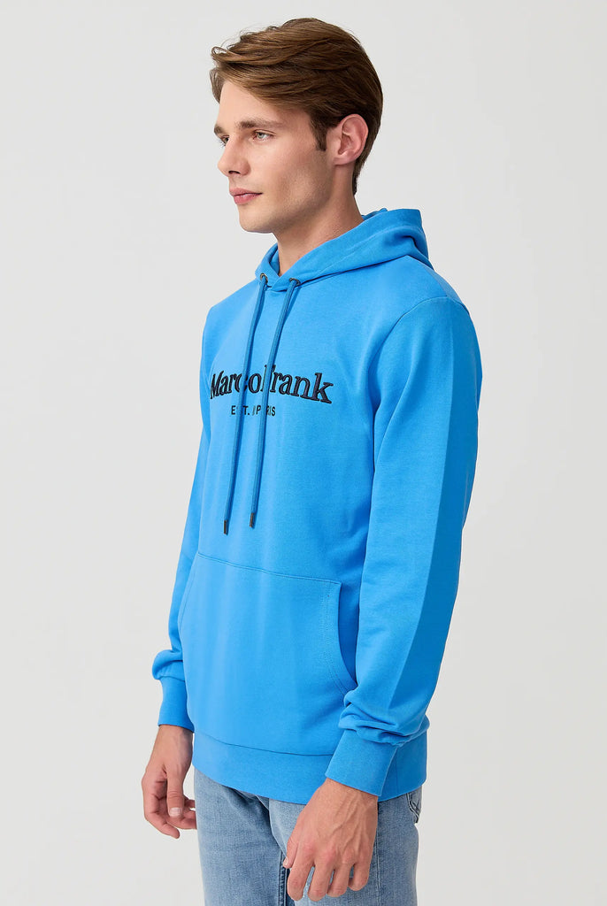 Marco Frank - Corbin Sweat Capuche Avec Logo Brodé - Bleu Royal