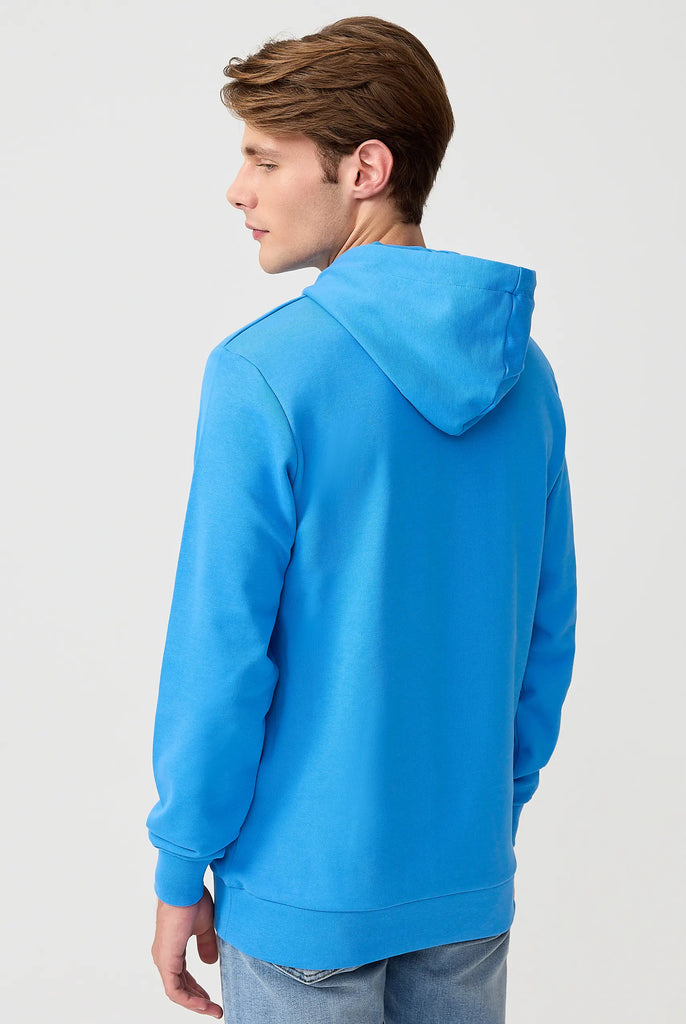 Marco Frank - Corbin Sweat Capuche Avec Logo Brodé - Bleu Royal