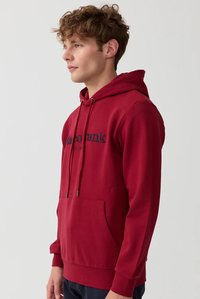 Marco Frank - Corbin Sweat Capuche Avec Logo Brodé - Rouge