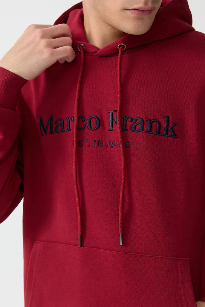 Marco Frank - Corbin Sweat Capuche Avec Logo Brodé - Rouge