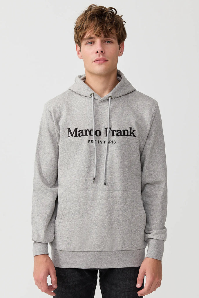 Marco Frank - Corbin Sweat Capuche Avec Logo Brodé - Gris