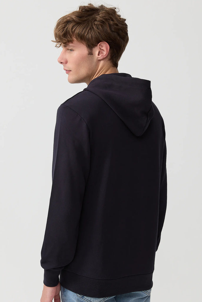 Marco Frank - Corbin Sweat Capuche Avec Logo Brodé - Bleu Marine