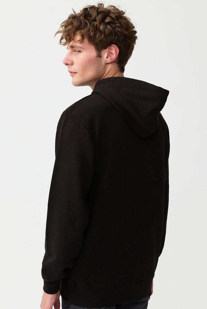 Marco Frank | Paris, France | Fontaine: Sweat Capuche Avec Logo Manuscrit Brodé - Noir