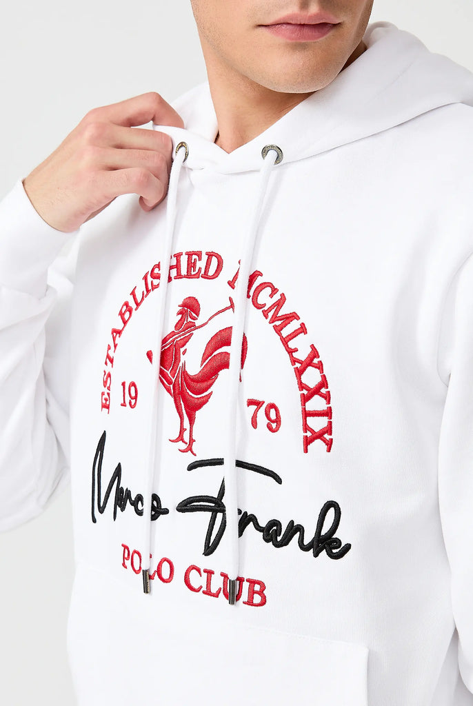 Paradis: Sweat Capuche Avec Logo de Coq Emblématique Brodé - Marco Frank