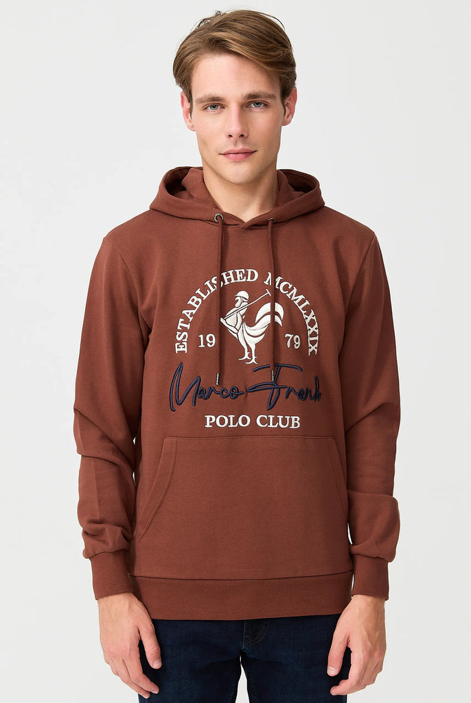 Paradis: Sweat Capuche Avec Logo de Coq Emblématique Brodé - Marco Frank