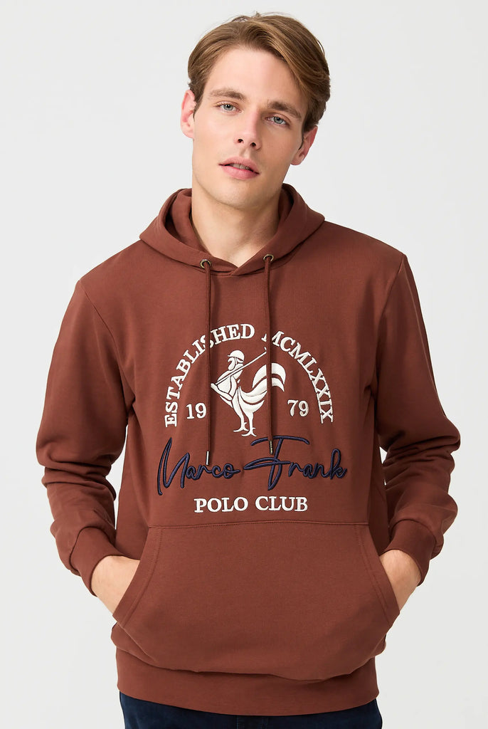 Paradis: Sweat Capuche Avec Logo de Coq Emblématique Brodé - Marco Frank