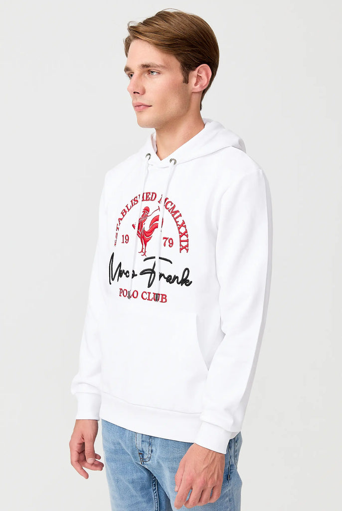 Paradis: Sweat Capuche Avec Logo de Coq Emblématique Brodé - Marco Frank