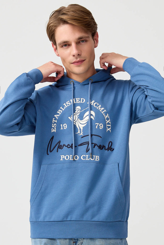 Paradis: Sweat Capuche Avec Logo de Coq Emblématique Brodé - Marco Frank