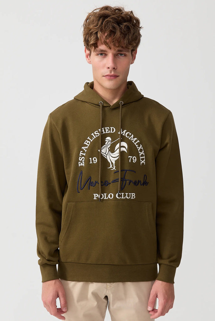 Paradis: Sweat Capuche Avec Logo de Coq Emblématique Brodé - Marco Frank