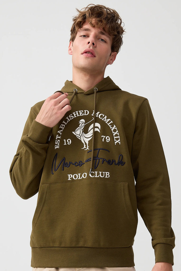 Paradis: Sweat Capuche Avec Logo de Coq Emblématique Brodé - Marco Frank