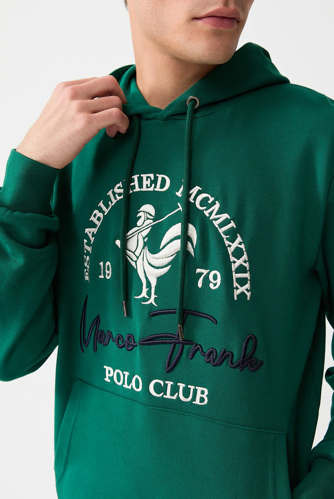 Paradis: Sweat Capuche Avec Logo de Coq Emblématique Brodé - Marco Frank