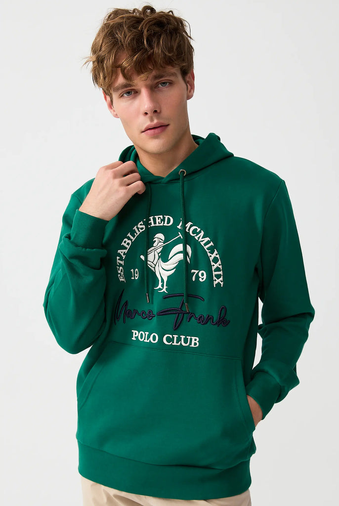 Paradis: Sweat Capuche Avec Logo de Coq Emblématique Brodé - Marco Frank