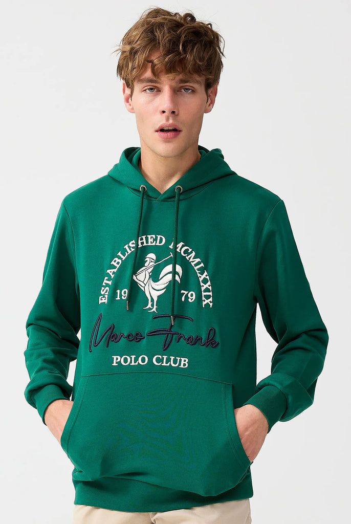 Paradis: Sweat Capuche Avec Logo de Coq Emblématique Brodé - Marco Frank