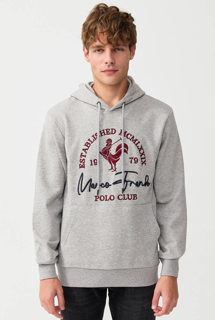 Paradis: Sweat Capuche Avec Logo de Coq Emblématique Brodé - Marco Frank