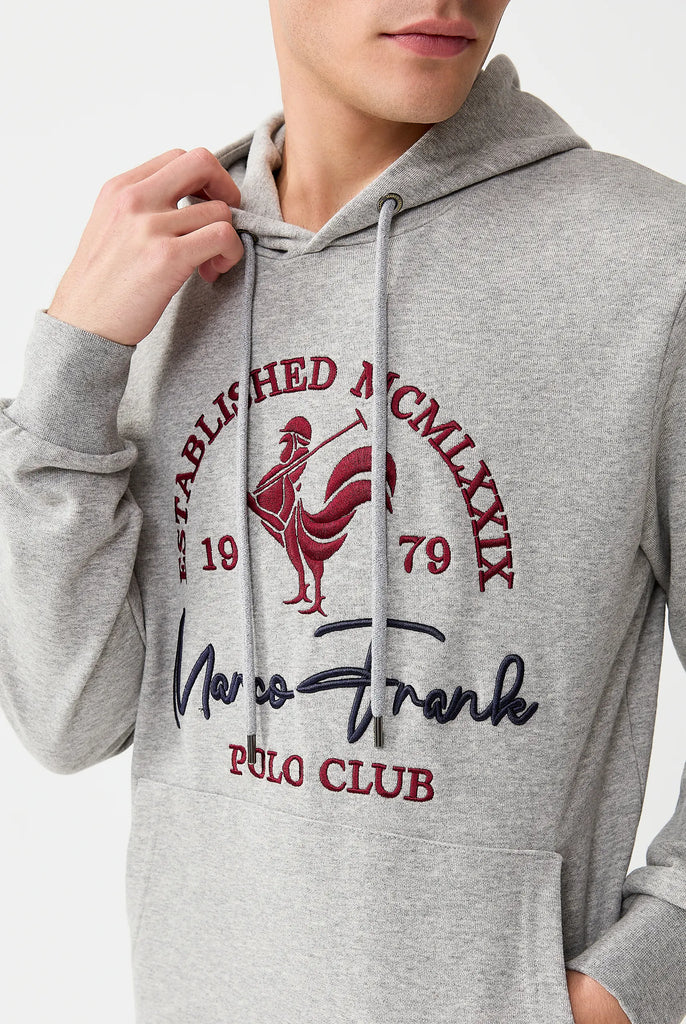 Paradis: Sweat Capuche Avec Logo de Coq Emblématique Brodé - Marco Frank