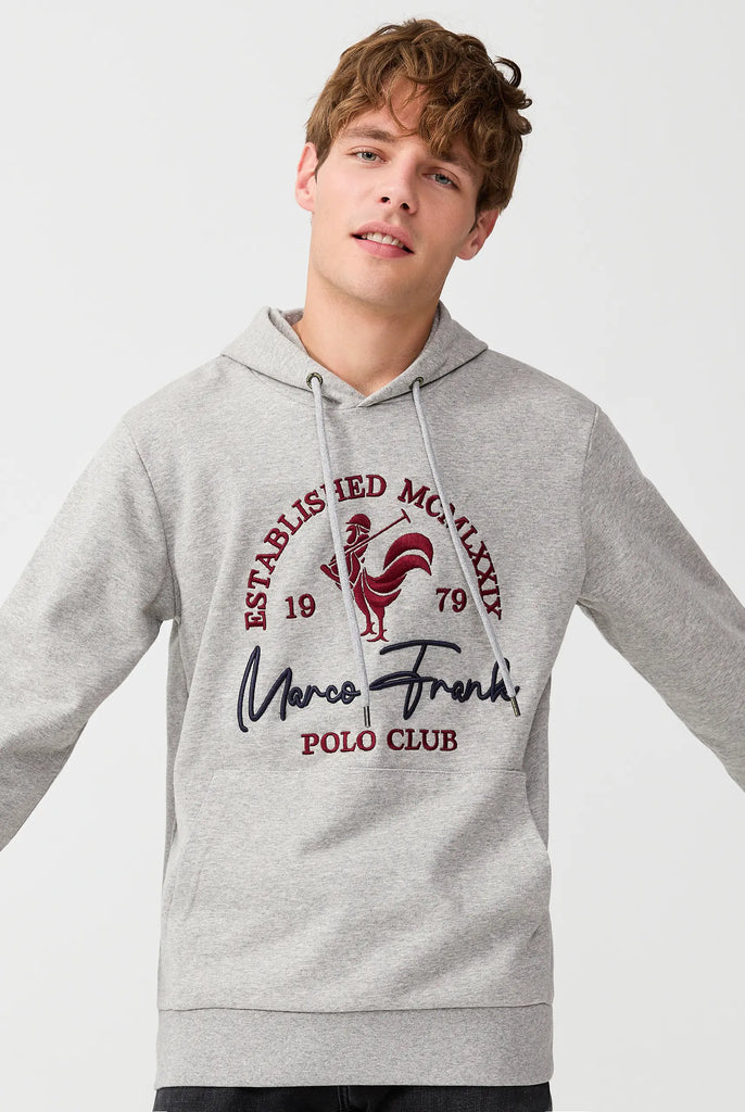 Paradis: Sweat Capuche Avec Logo de Coq Emblématique Brodé - Marco Frank