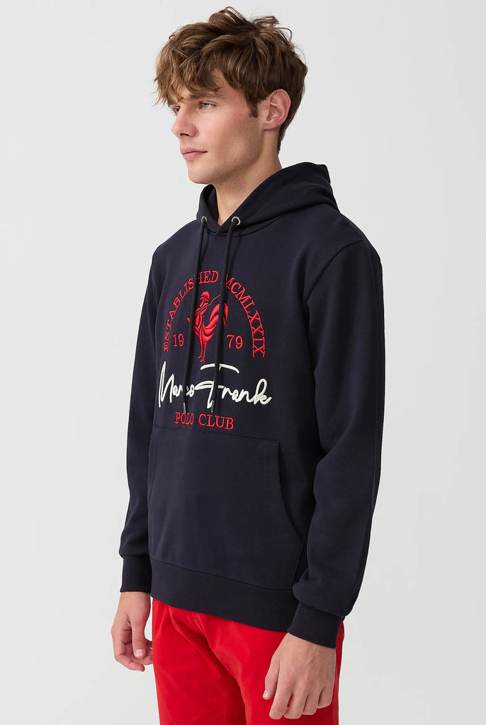 Paradis: Sweat Capuche Avec Logo de Coq Emblématique Brodé - Marco Frank