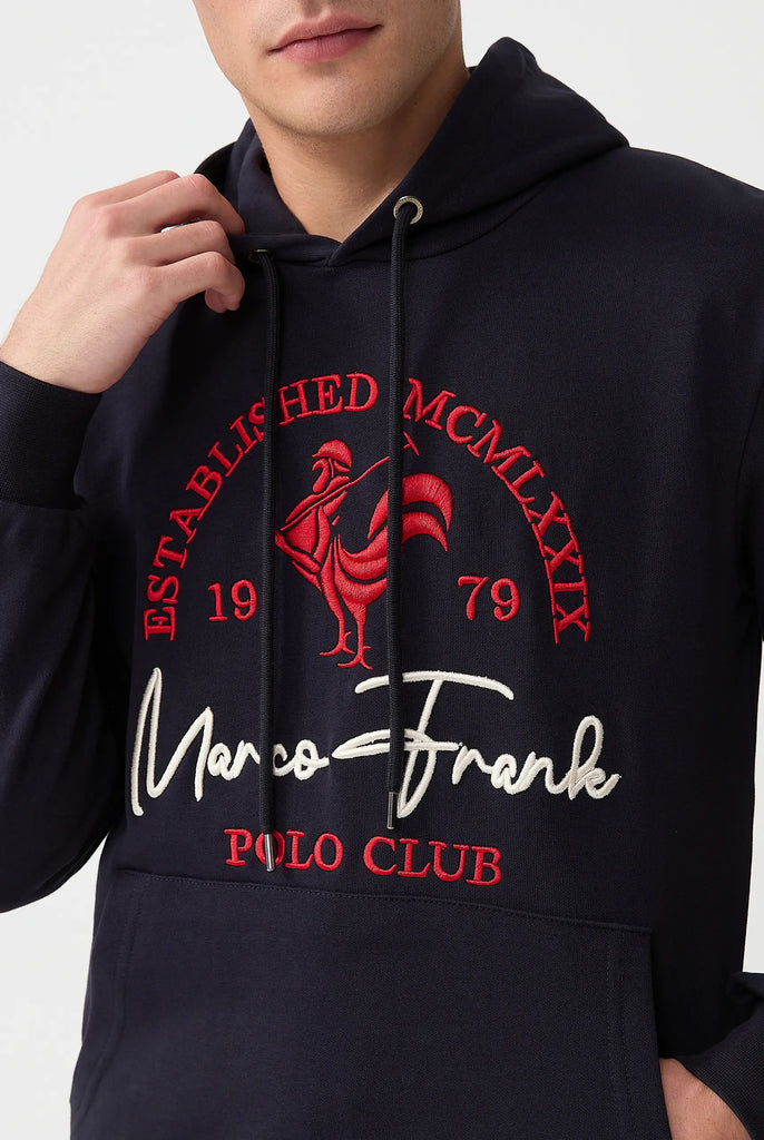 Paradis: Sweat Capuche Avec Logo de Coq Emblématique Brodé - Marco Frank