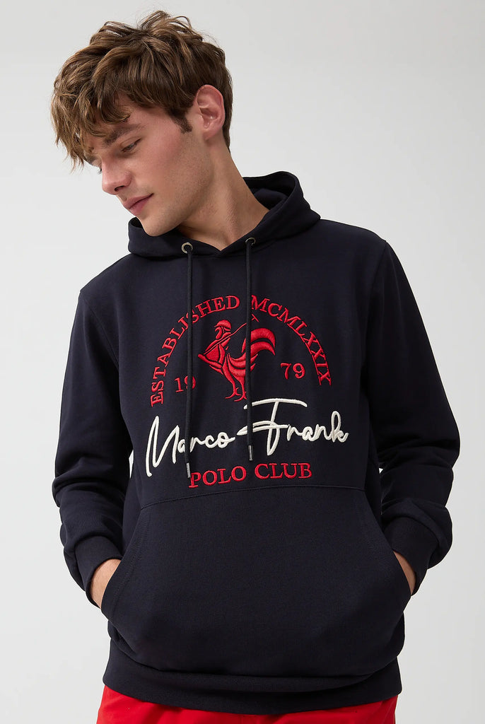 Paradis: Sweat Capuche Avec Logo de Coq Emblématique Brodé - Marco Frank