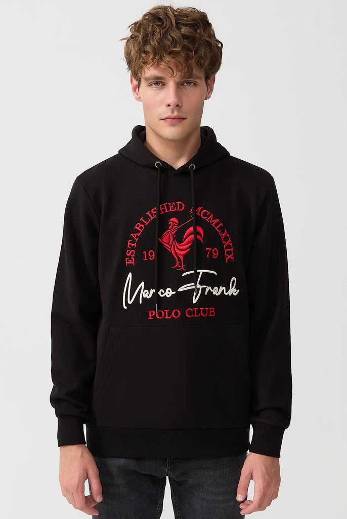 Paradis: Sweat Capuche Avec Logo de Coq Emblématique Brodé - Marco Frank