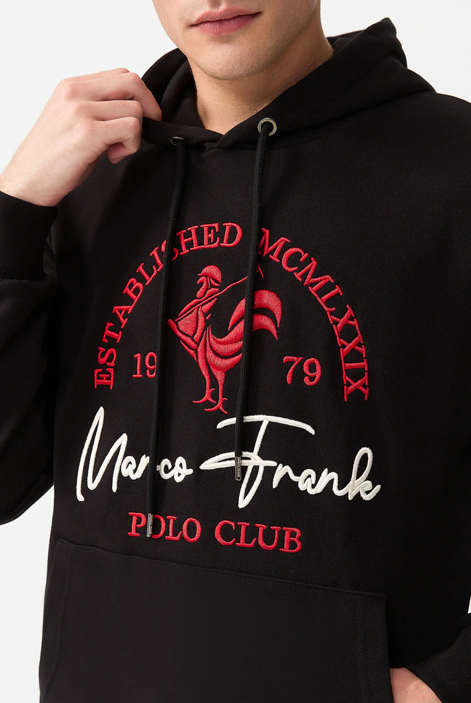 Paradis: Sweat Capuche Avec Logo de Coq Emblématique Brodé - Marco Frank