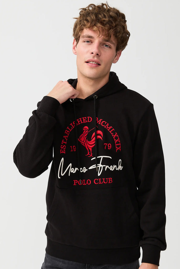 Paradis: Sweat Capuche Avec Logo de Coq Emblématique Brodé - Marco Frank