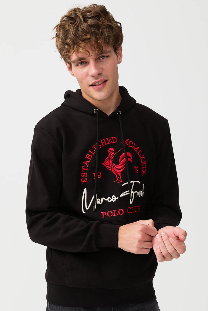Paradis: Sweat Capuche Avec Logo de Coq Emblématique Brodé - Marco Frank