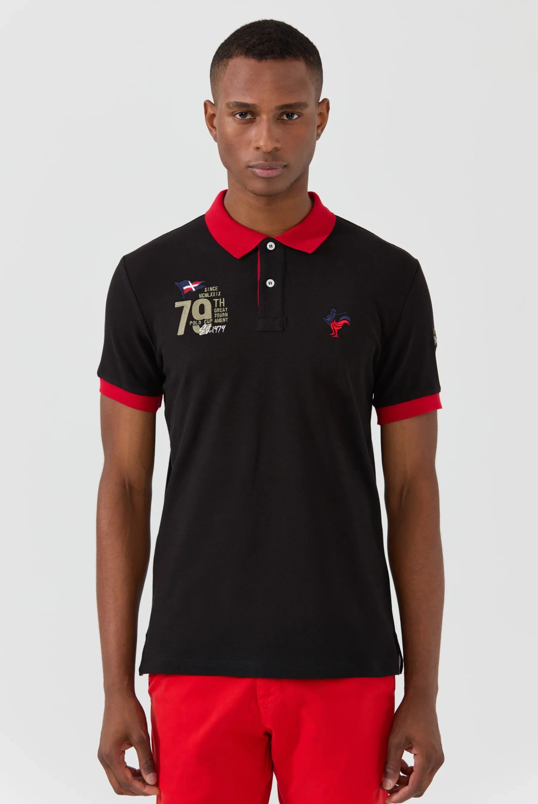 Edouard Polo Shirt With Two Color Iconic Logo Marco Frank