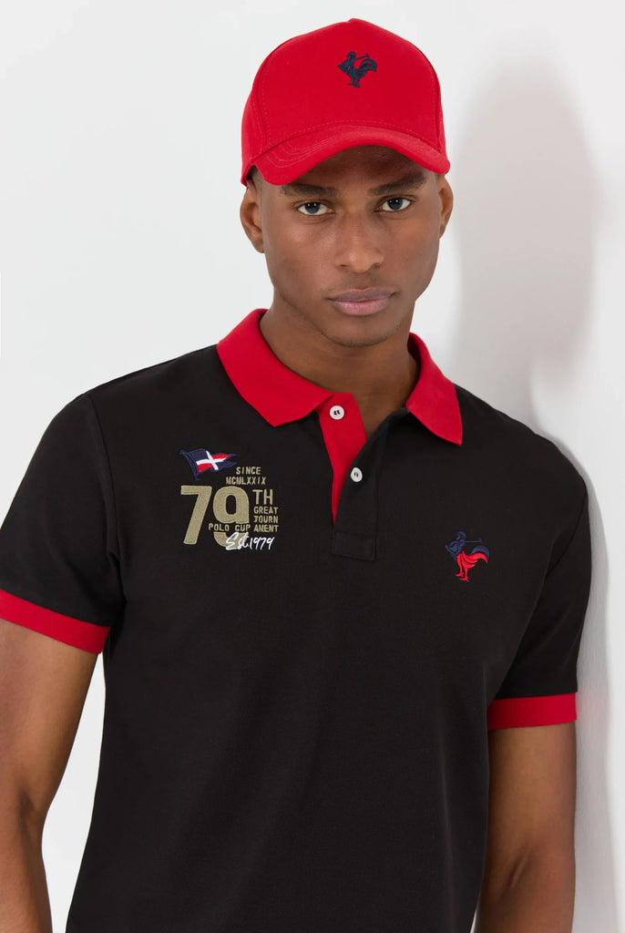 Marco Frank - Est In Paris - Édouard: Polo Avec Logo Iconique Bicolore - Noir