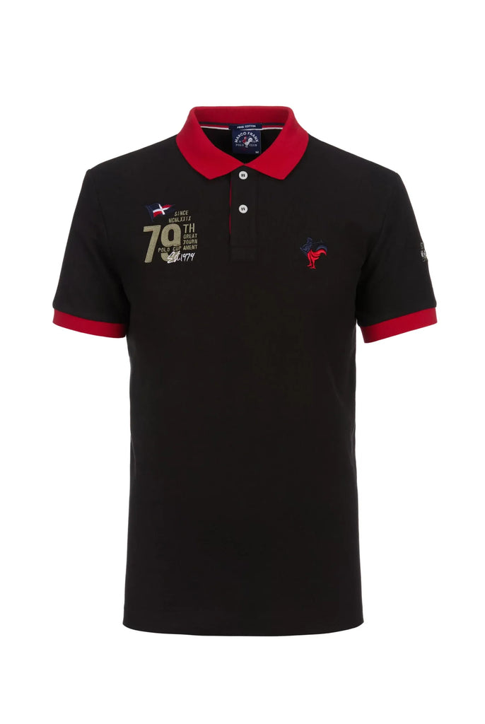 Marco Frank - Est In Paris - Édouard: Polo Avec Logo Iconique Bicolore - Noir