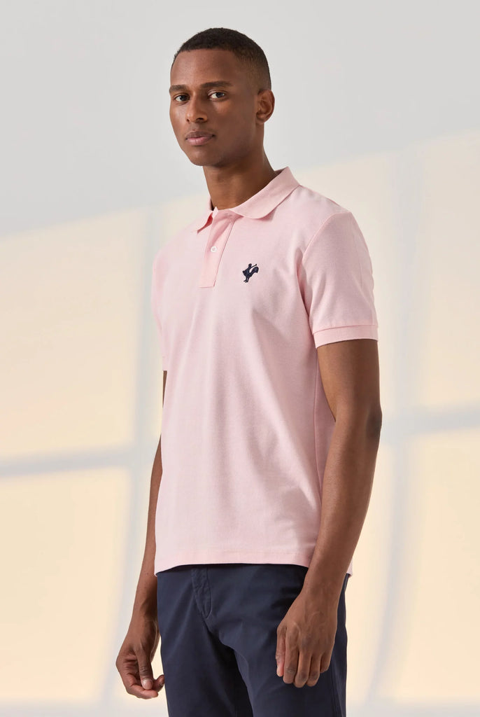 Marco Frank - Est. In Paris - Étienne: Polo Avec Logo de Coq Emblématique Brodé - Rose